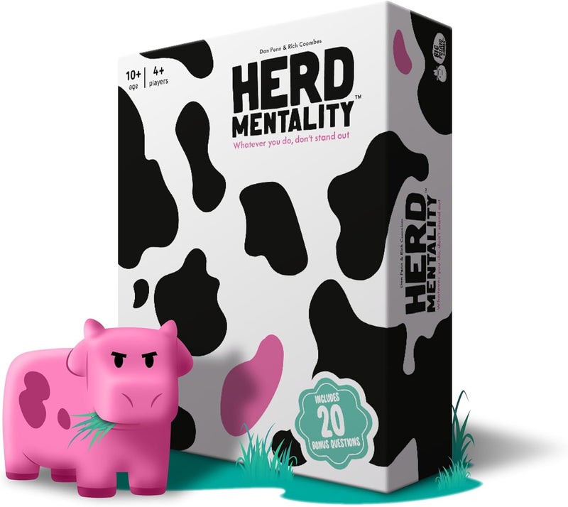 BIG POTATO Herd Mentality: Udderly Funny Family Board Game | Easy & Fun for Big Groups of 4-20 Players | Includes 20 Extra Exclusive Questions - Image 1